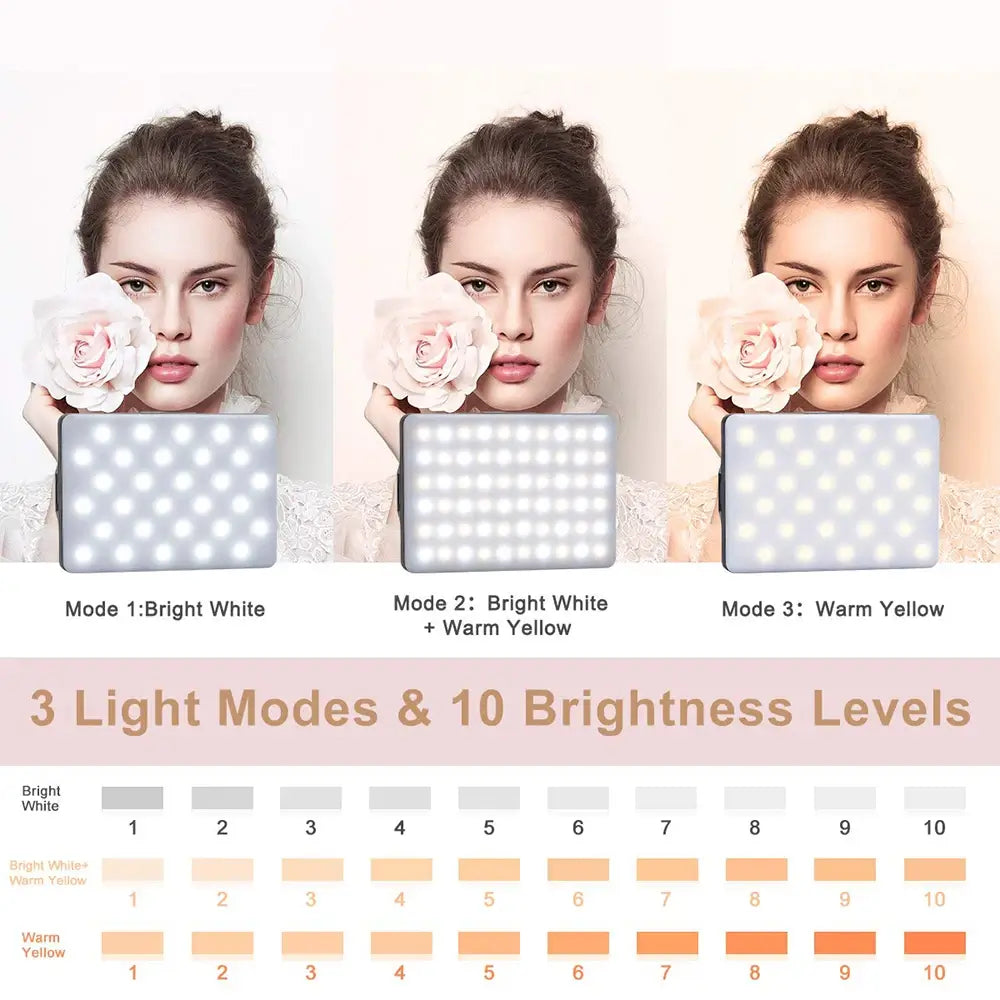 Portable LED Selfie Light for Video & Live Broadcast
